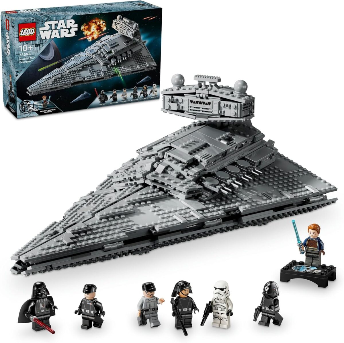 LEGO Star Wars Imperial Star Destroyer Building Toy, Collectible New Hope Kids Toy has a Darth Vader Character Minifigure with a Red Lightsaber, Model Kit for 10 Plus Year Old Boys, Girls & Fans 75394 LEGO Star Wars Imperial Star Destroyer Building Toy, Collectible New Hope Kids Toy has a Darth Vader Character Minifigure with a Red Lightsaber, Model Kit for 10 Plus Year Old Boys, Girls & Fans 75394
