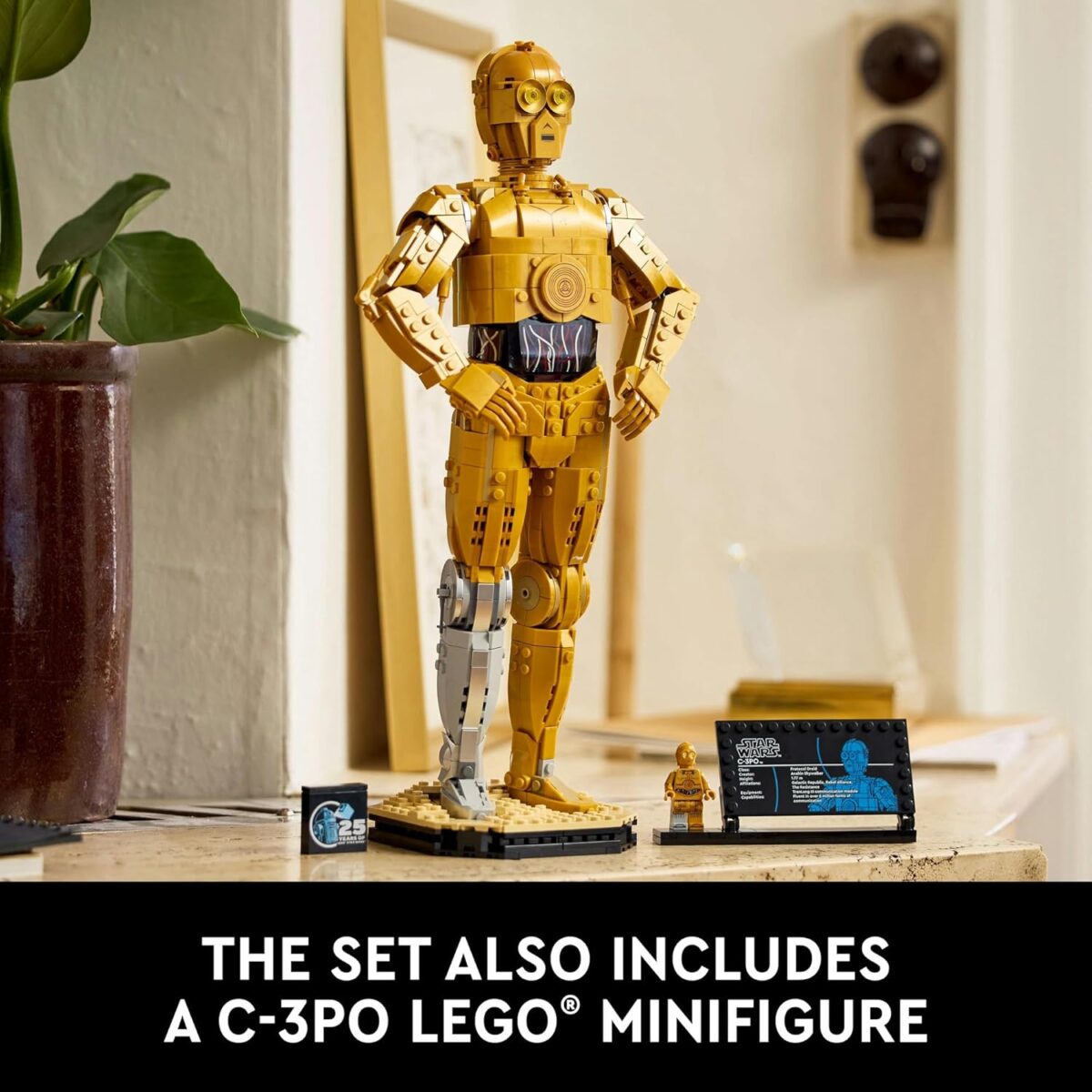 LEGO Star Wars C-3PO Droid Figure Building Set for Adults, Collectible Model Kit with a Minifigure and Display Stand for Room or Office Decor, Nostalgic Movie Memorabilia Set for Men & Women 75398 LEGO Star Wars C-3PO Droid Figure Building Set for Adults, Collectible Model Kit with a Minifigure and Display Stand for Room or Office Decor, Nostalgic Movie Memorabilia Set for Men & Women 75398