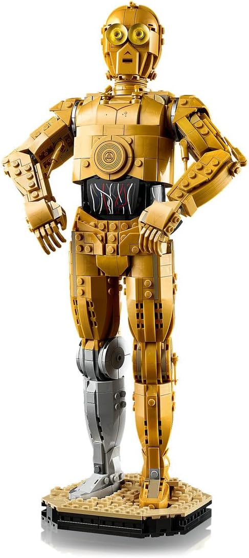 LEGO Star Wars C-3PO Droid Figure Building Set for Adults, Collectible Model Kit with a Minifigure and Display Stand for Room or Office Decor, Nostalgic Movie Memorabilia Set for Men & Women 75398 LEGO Star Wars C-3PO Droid Figure Building Set for Adults, Collectible Model Kit with a Minifigure and Display Stand for Room or Office Decor, Nostalgic Movie Memorabilia Set for Men & Women 75398