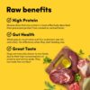 RawMix50 Dog Food Grass-Fed Beef 340g — 50% Freeze-Dried Raw, High Protein, Non-GMO, No Wheat or Corn [x3]
