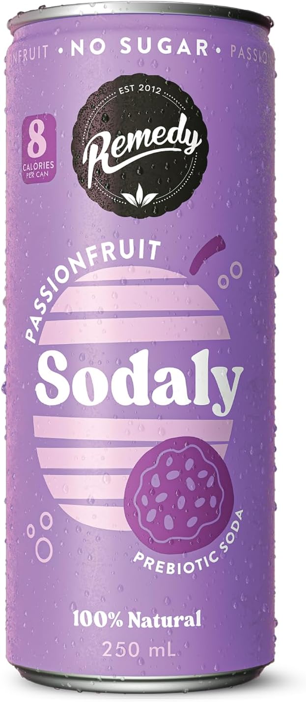 Remedy Sodaly Yuzu Lemon No Sugar Prebiotic Soft Drink 250 mL 24-Pack [x2]