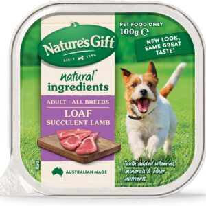 Nature's Gift Loaf Succulent Lamb Adult Dog Wet Food 100g (Pack of 24) [x2]