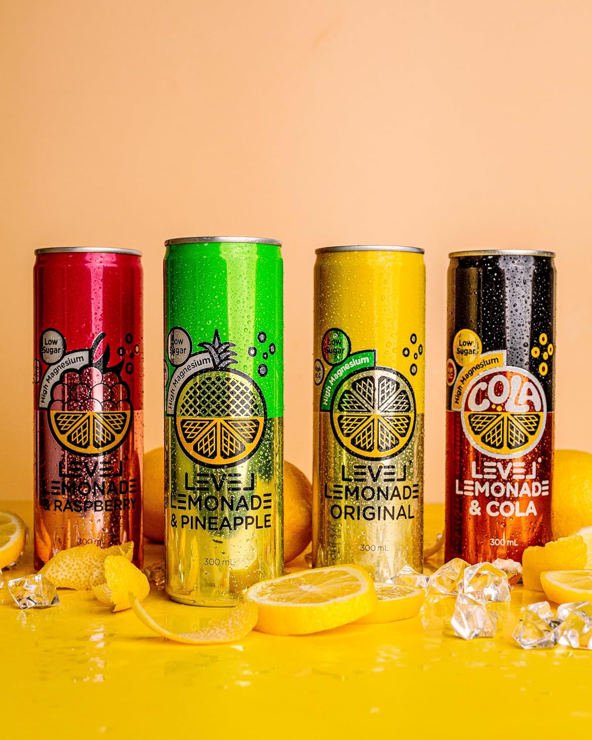 Level Lemonade High Magnesium, Vitamin C Low Sugar Sports Drink Multi Flavour Pack [x2]