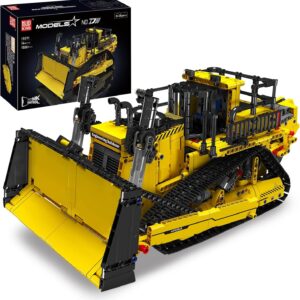 Mould King RC Bulldozer Building Set, Construction Engineering Excavator Model with 1508 Piece, STEM Technology Vehicle Toy for Adult
