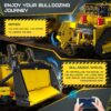 Mould King RC Bulldozer Building Set, Construction Engineering Excavator Model with 1508 Piece, STEM Technology Vehicle Toy for Adult Mould King RC Bulldozer Building Set, Construction Engineering Excavator Model with 1508 Piece, STEM Technology Vehicle Toy for Adult