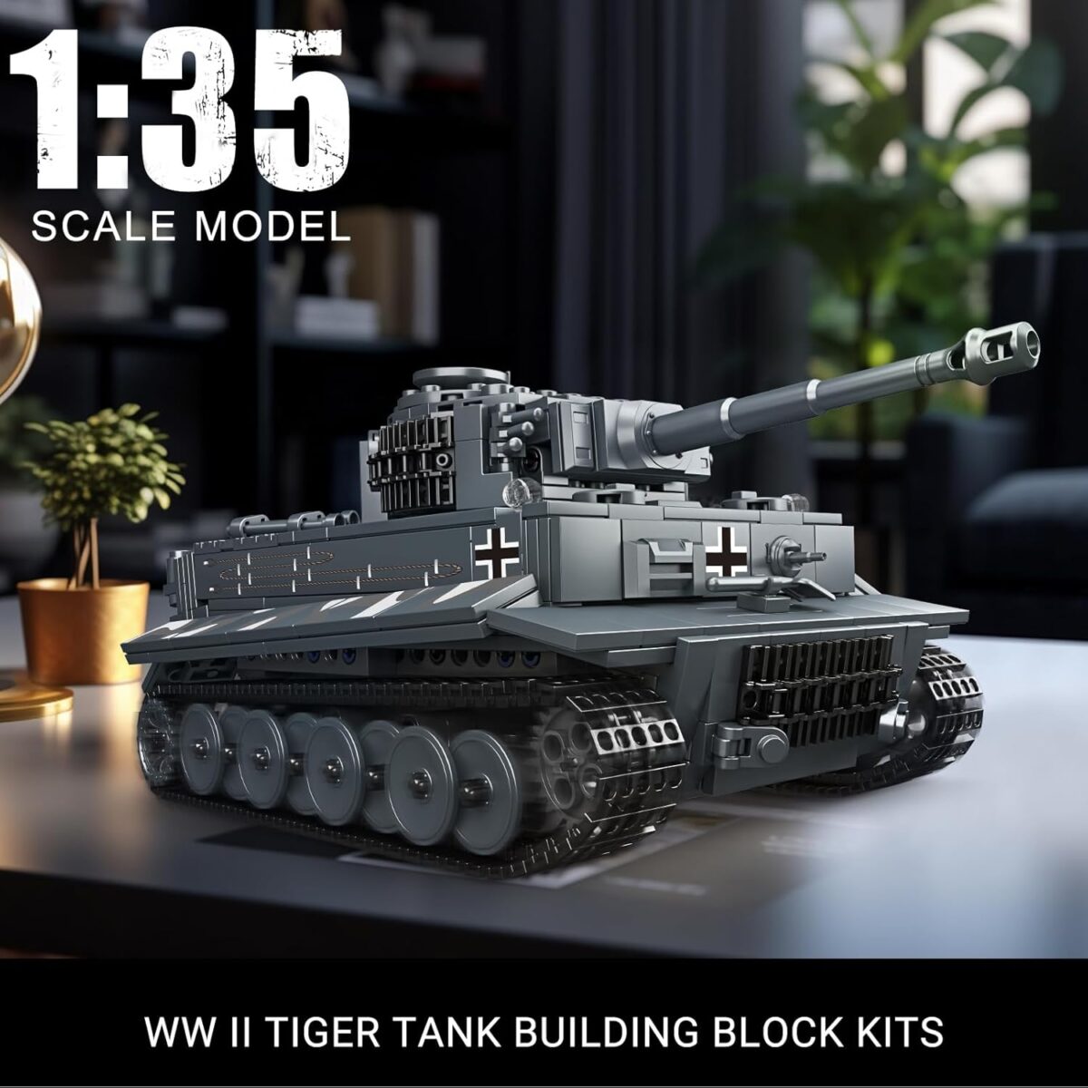 Mould King 20014 Tiger Tank Building Set, Military Tank Construction Kit with Remote Control, Adult Collectible Model, Gifts/Display Toys(800 Pieces) Mould King 20014 Tiger Tank Building Set, Military Tank Construction Kit with Remote Control, Adult Collectible Model, Gifts/Display Toys(800 Pieces)