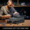 Mould King 20014 Tiger Tank Building Set, Military Tank Construction Kit with Remote Control, Adult Collectible Model, Gifts/Display Toys(800 Pieces) Mould King 20014 Tiger Tank Building Set, Military Tank Construction Kit with Remote Control, Adult Collectible Model, Gifts/Display Toys(800 Pieces)