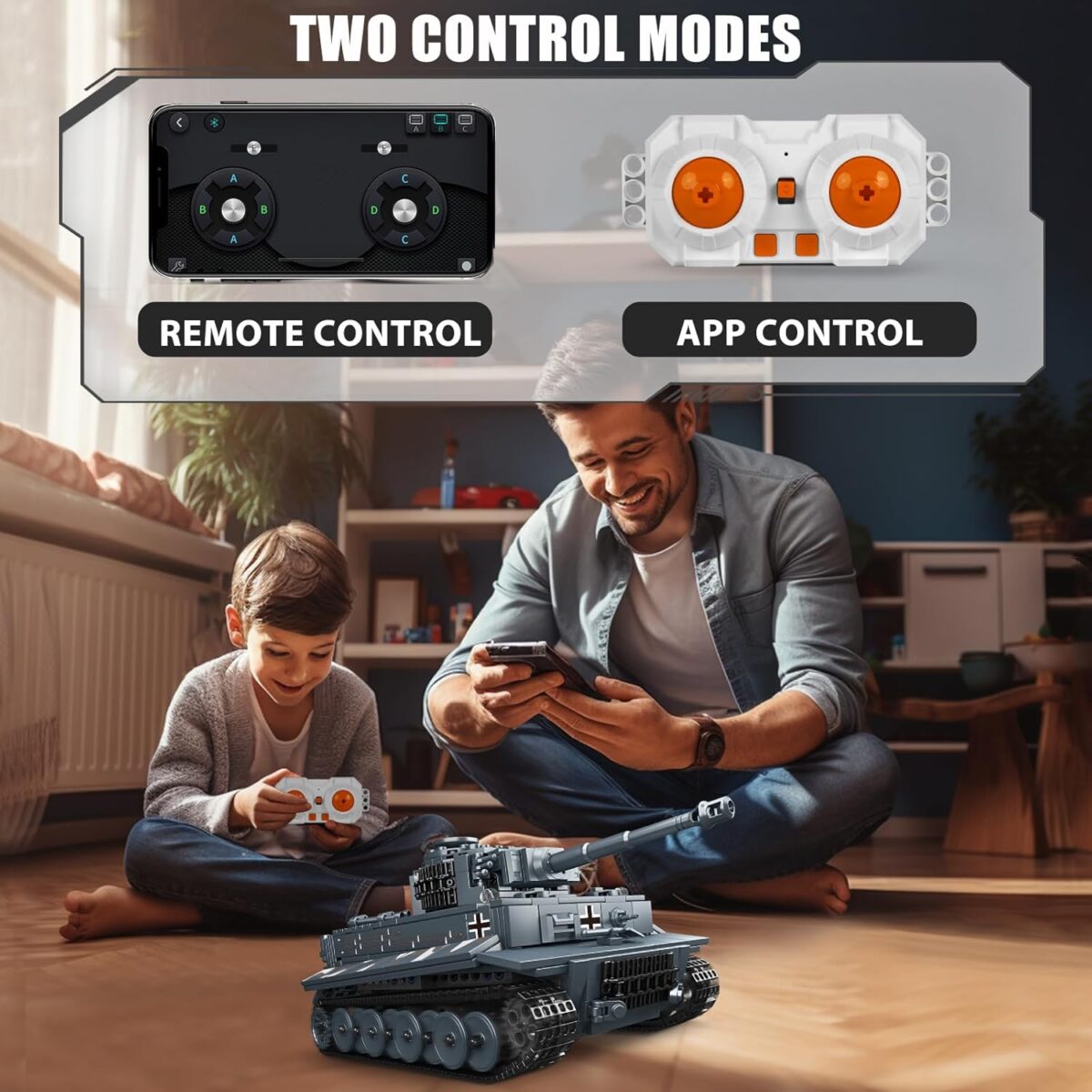 Mould King 20014 Tiger Tank Building Set, Military Tank Construction Kit with Remote Control, Adult Collectible Model, Gifts/Display Toys(800 Pieces) Mould King 20014 Tiger Tank Building Set, Military Tank Construction Kit with Remote Control, Adult Collectible Model, Gifts/Display Toys(800 Pieces)