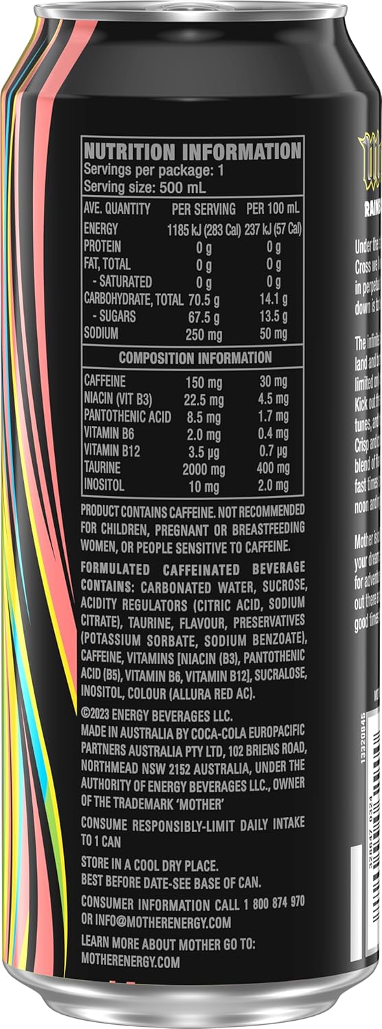 Mother Energy Drink Rainbow Sherbet 24 x 500ml [x2]