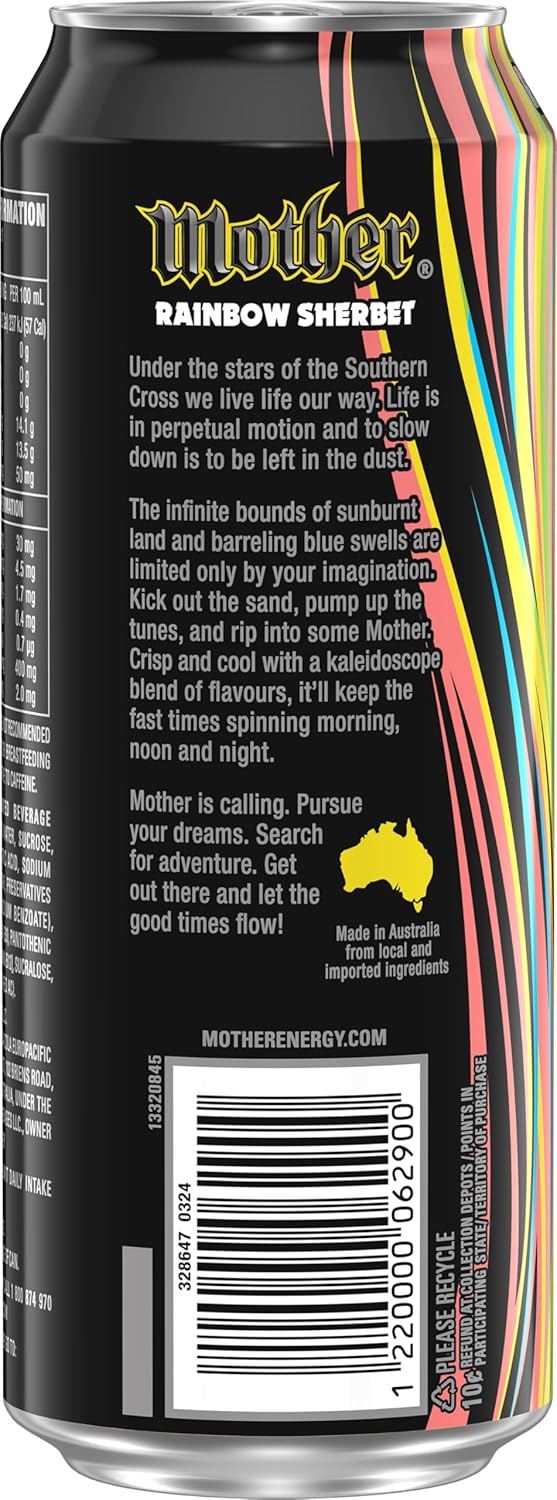 Mother Energy Drink Rainbow Sherbet 24 x 500ml [x2]