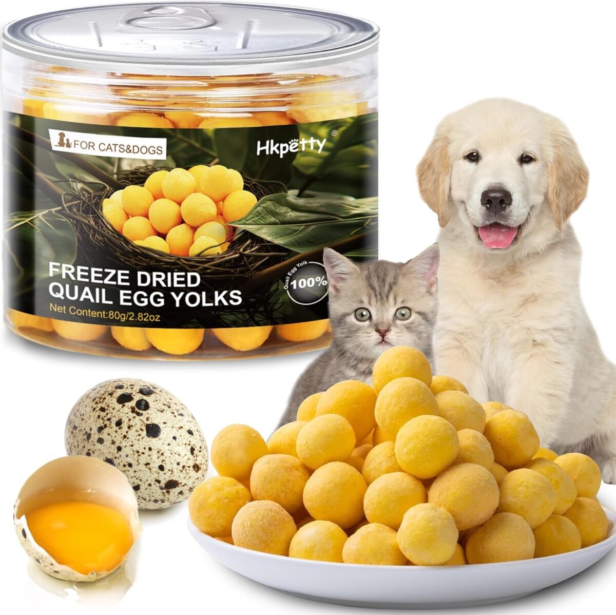 Dry Dog Quail Egg Yolk Freeze-Dried Dog Food [x4]