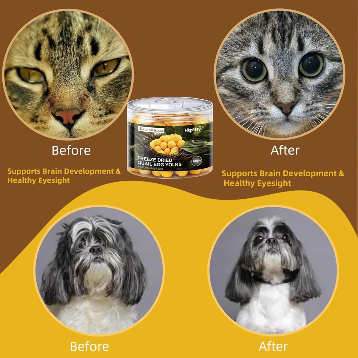 Dry Dog Quail Egg Yolk Freeze-Dried Dog Food [x4]
