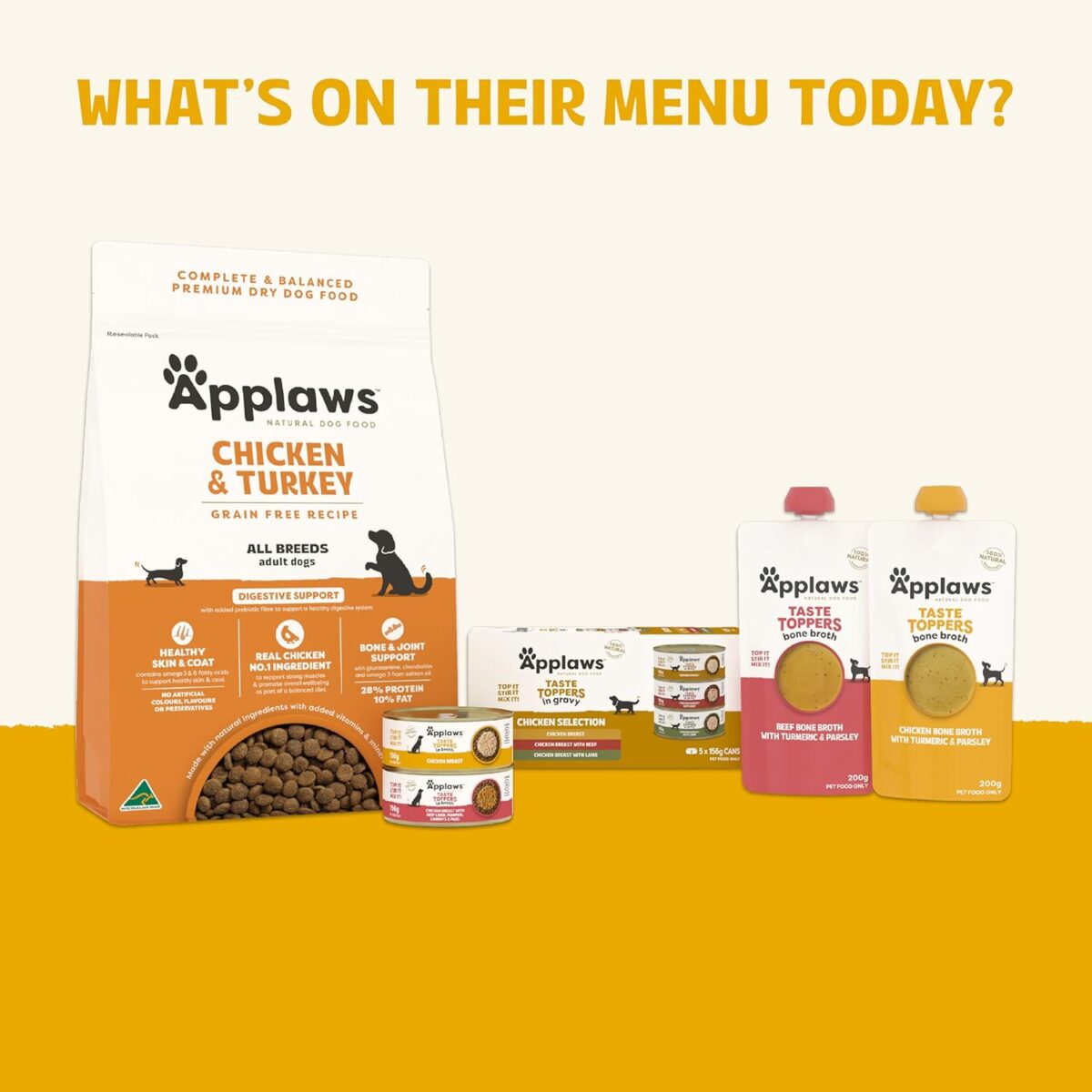 Applaws Taste Toppers Chicken Breast Broth Wet Dog Food 5x156g [x6]