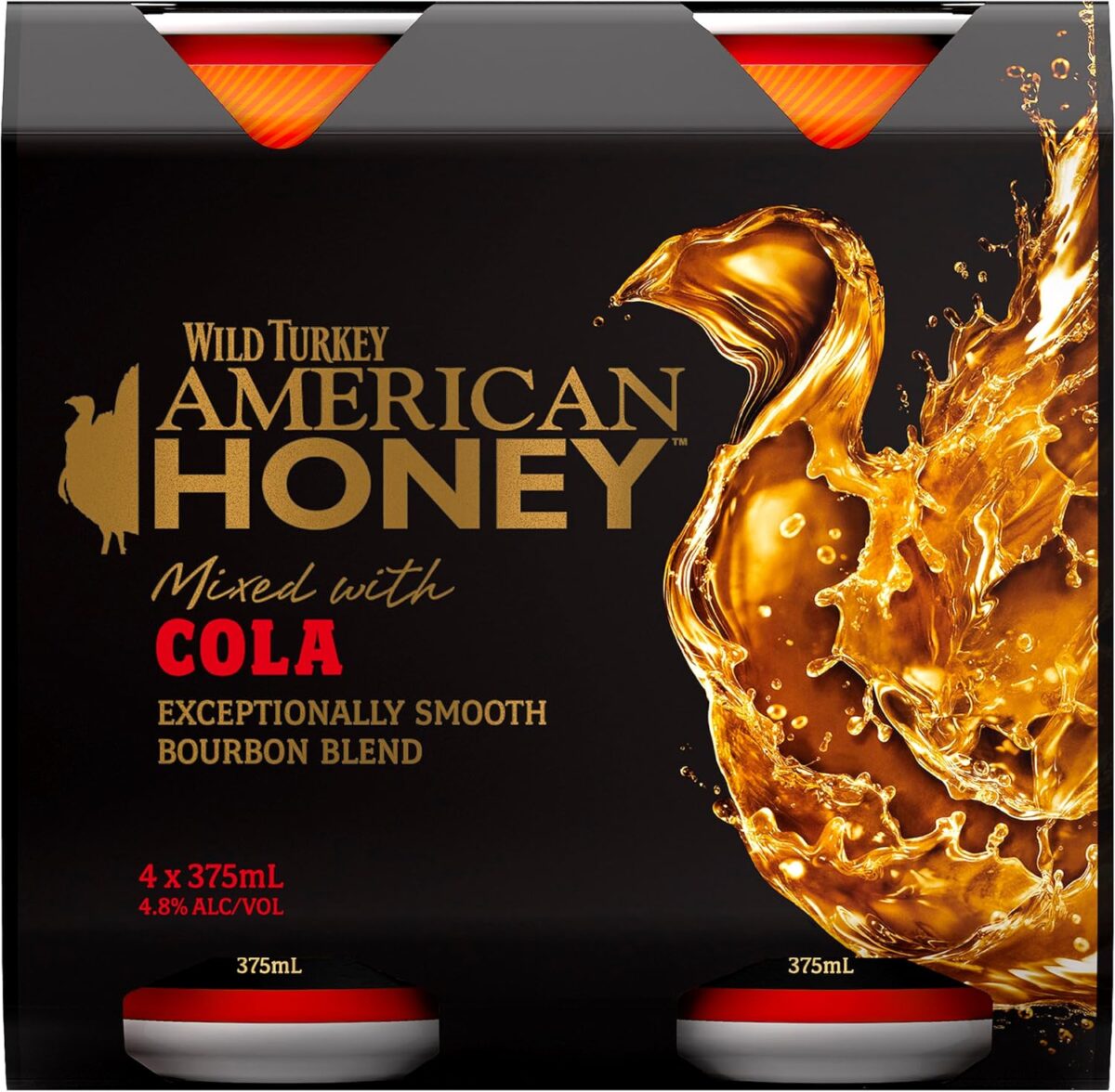 American Honey and Cola Can 375 ml (Pack of 4) [x3]