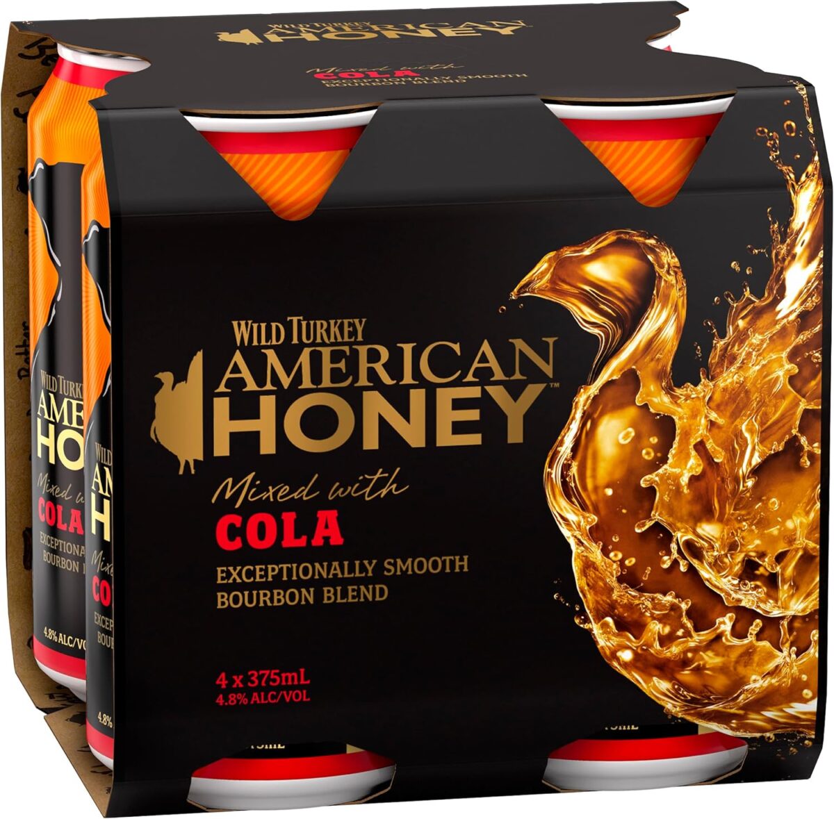 American Honey and Cola Can 375 ml (Pack of 4) [x3]