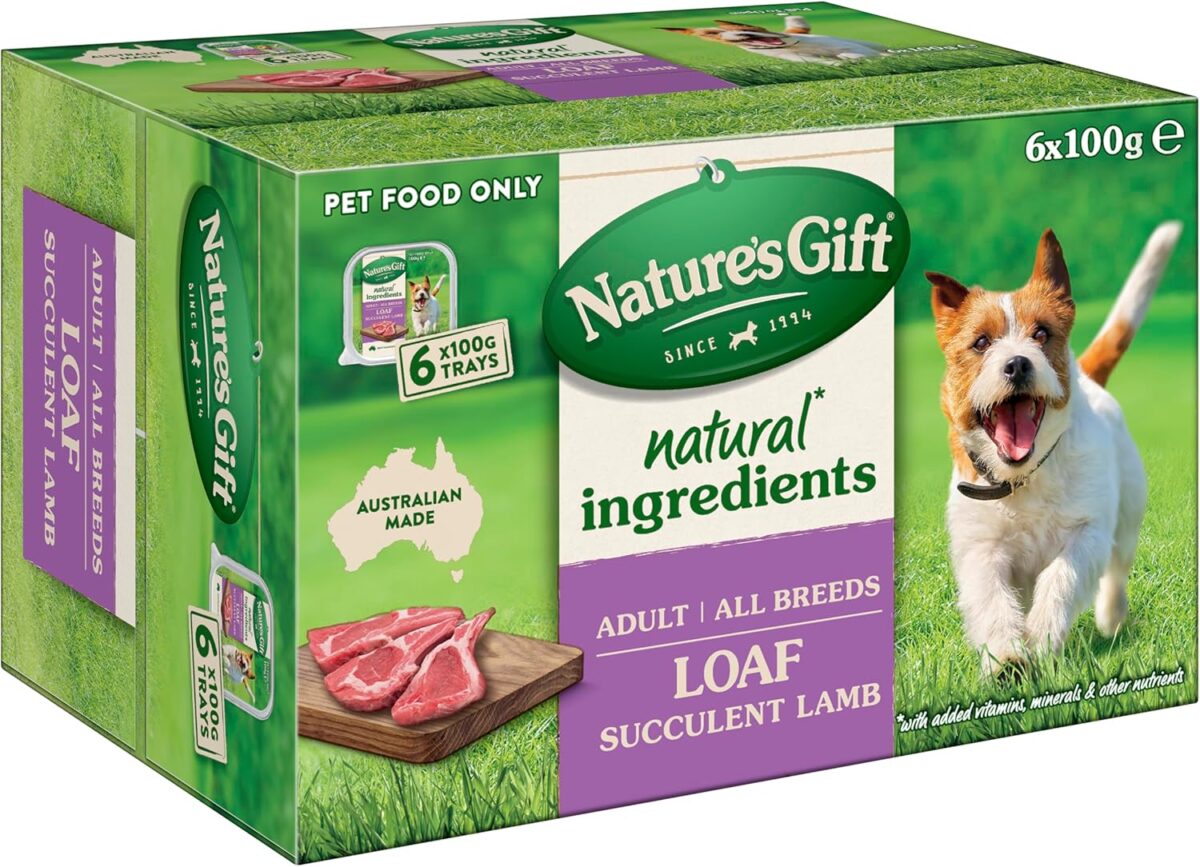 Nature's Gift Adult Wet Dog Food Strips with Kangaroo in Gravy 6x100g [x9]