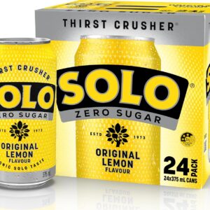 Solo Zero Sugar Cube Original Lemon Soft Drink Cans 375 ml (Pack of 24) [x3]