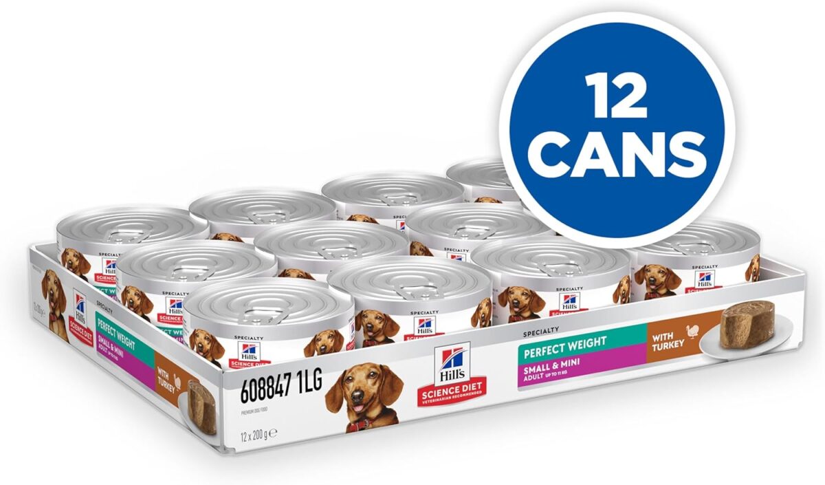 B0DDCNJD39_img_4 Hill's Science Diet Perfect Weight Small & Mini with Turkey Canned Dog Food 12x200g