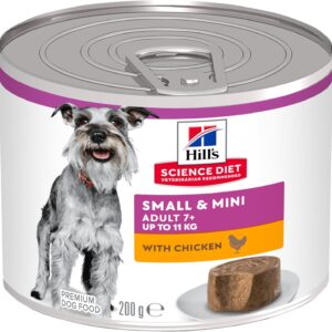 Hill's Science Diet Adult 7+ Senior Small & Mini with Chicken Canned Wet Dog Food 12x200g