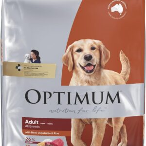Optimum Adult Dry Dog Food Beef, Veg & Rice 15kg