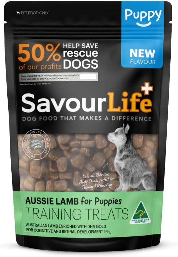 SavourLife Puppy Training Treats, Australian Lamb - High Protein, 165g [x6]