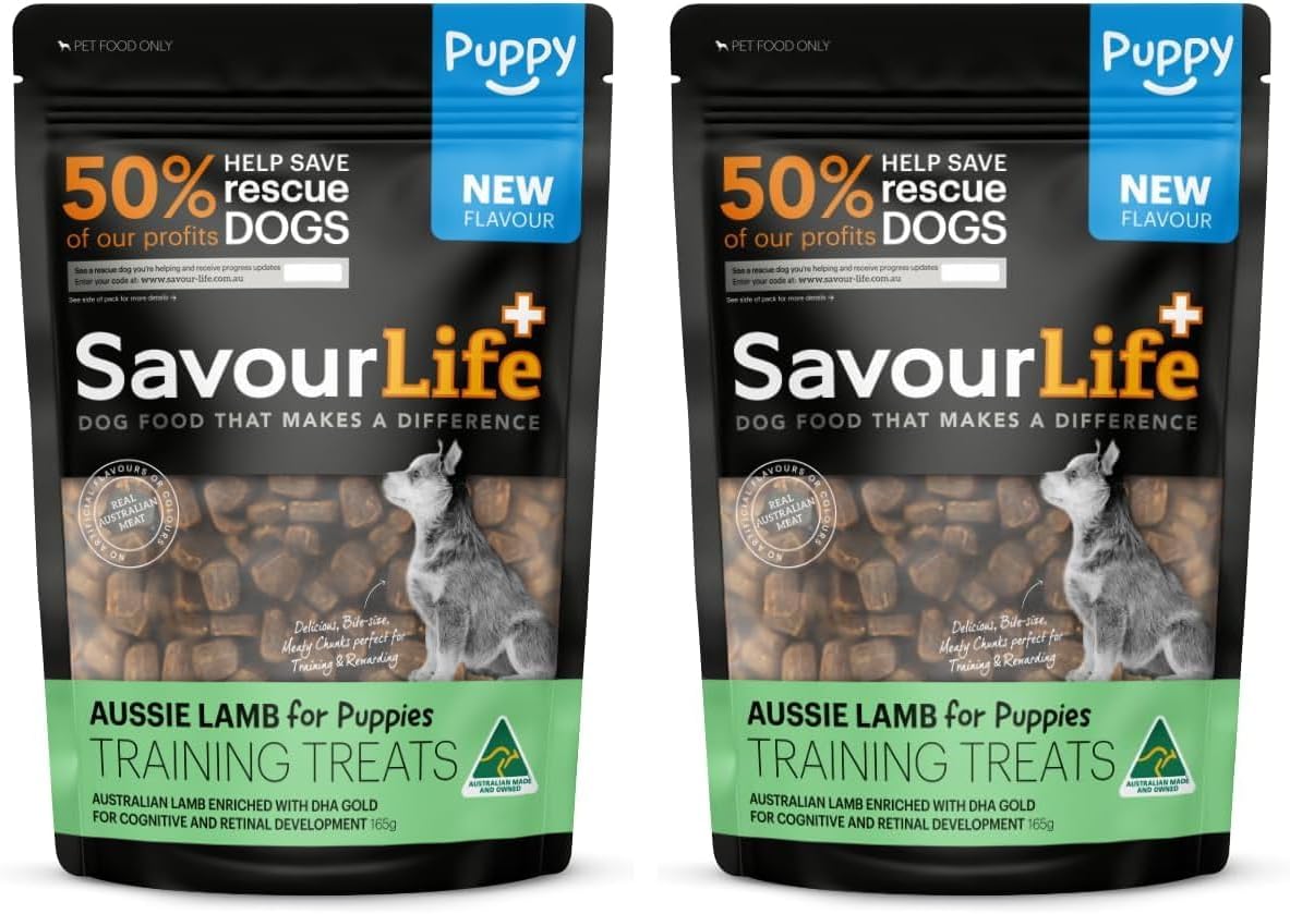 SavourLife Puppy Training Treats, Australian Lamb - High Protein, 165g [x6]