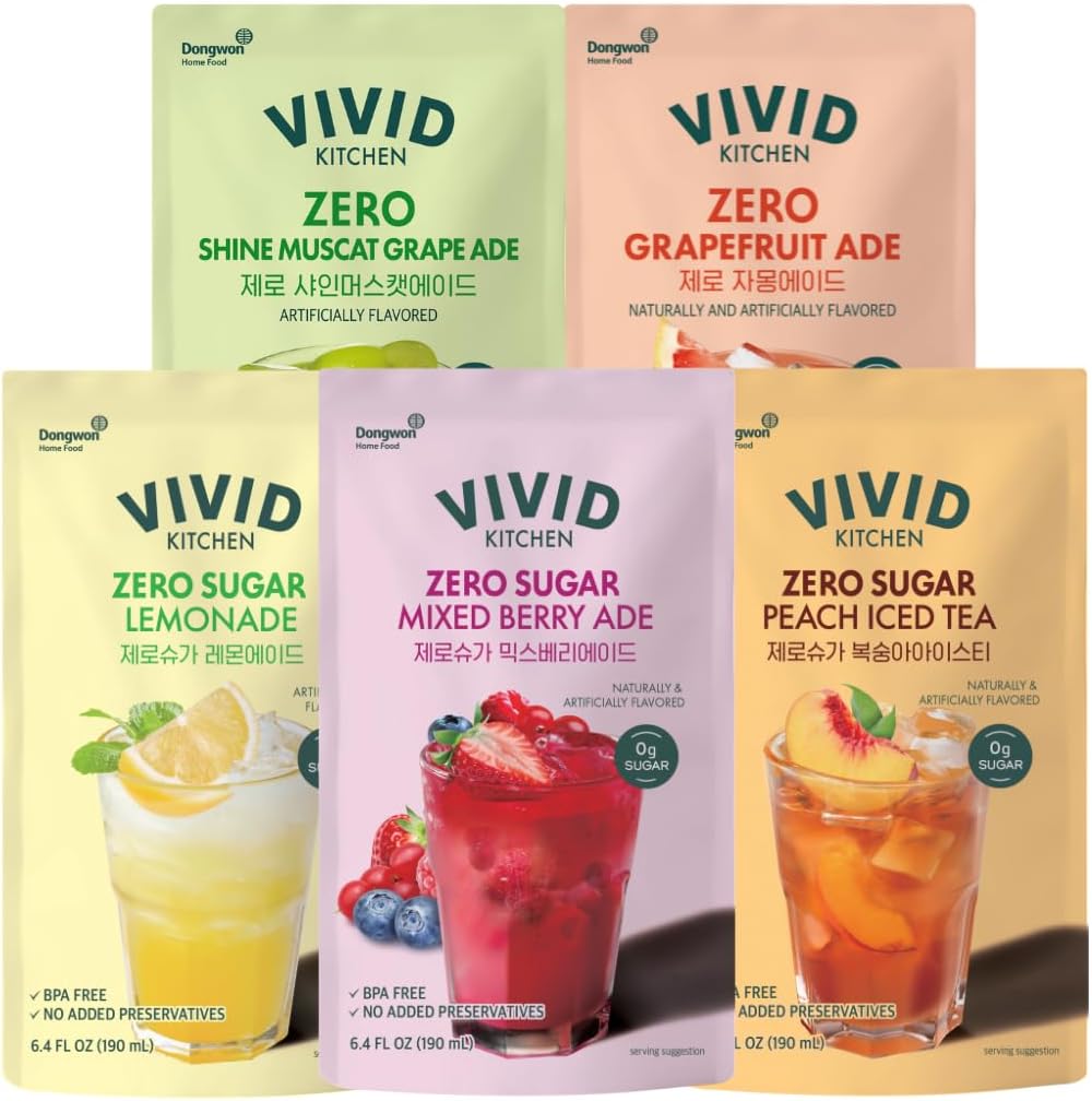 VIVID KITCHEN Korean Pouch Drinks Grape 10 Pouches [x3]