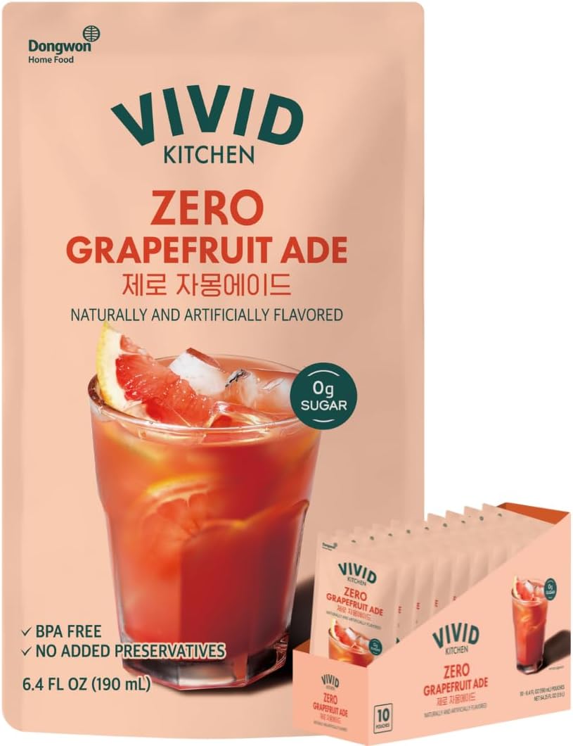 VIVID KITCHEN Korean Pouch Drinks Grape 10 Pouches [x3]
