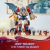 LEGO NINJAGO 4in1 Zane’s Ultra Combiner Mech Toy for 9+ Year Old Boys & Girls, Rebuilds into Kids Toy Jet, Car Model, Dragon & Ninja Figure, incl. 6 Minifigures, Dragons Rising Building Set 71834 LEGO NINJAGO 4in1 Zane’s Ultra Combiner Mech Toy for 9+ Year Old Boys & Girls, Rebuilds into Kids Toy Jet, Car Model, Dragon & Ninja Figure, incl. 6 Minifigures, Dragons Rising Building Set 71834