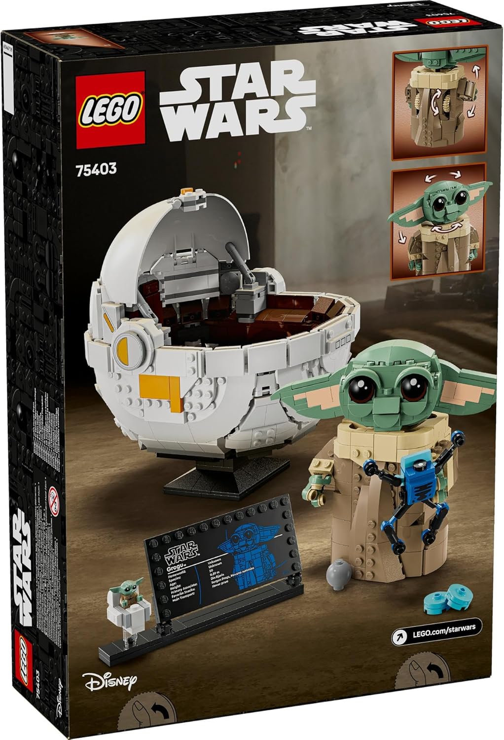LEGO Star Wars Grogu with Hover Pram, Construction Toy for 10+ Year Old Boys & Girls, Collectible Character Figure Building Set for The Mandalorian Fans, Buildable Kids Toy for Room Display 75403 LEGO Star Wars Grogu with Hover Pram, Construction Toy for 10+ Year Old Boys & Girls, Collectible Character Figure Building Set for The Mandalorian Fans, Buildable Kids Toy for Room Display 75403