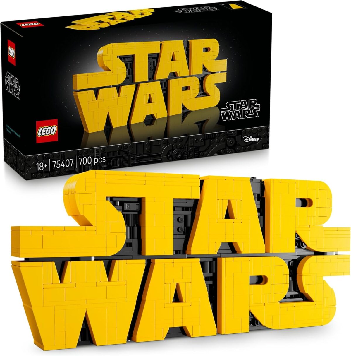 LEGO® Star Wars™ Brick-Built Star Wars Logo 75407 Sign, Buildable Model Kit, Room Decor, Collectible Build-and-Display Set, Creative Toys for Adult Fans LEGO® Star Wars™ Brick-Built Star Wars Logo 75407 Sign, Buildable Model Kit, Room Decor, Collectible Build-and-Display Set, Creative Toys for Adult Fans