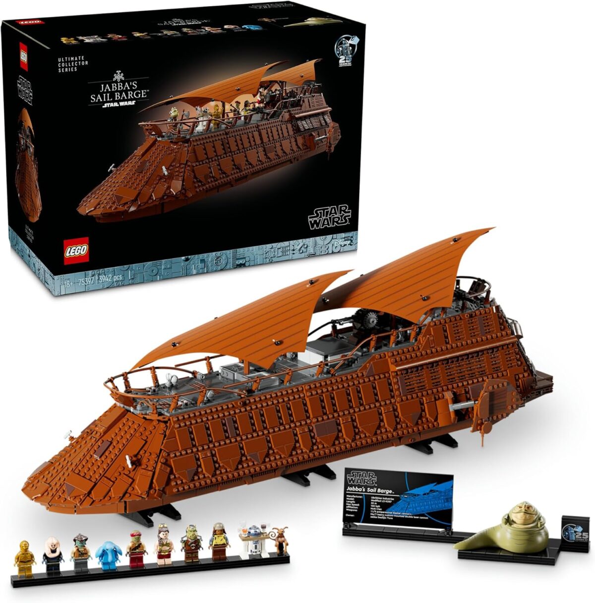 LEGO Star Wars Jabba’s Sail Barge UCS Building Set for Adults, Return of the Jedi Model Kit with 11 Characters Incl. a Princess Leia Minifigure, Plus Jabba the Hutt and R2-D2 Droid Figures 75397 LEGO Star Wars Jabba’s Sail Barge UCS Building Set for Adults, Return of the Jedi Model Kit with 11 Characters Incl. a Princess Leia Minifigure, Plus Jabba the Hutt and R2-D2 Droid Figures 75397