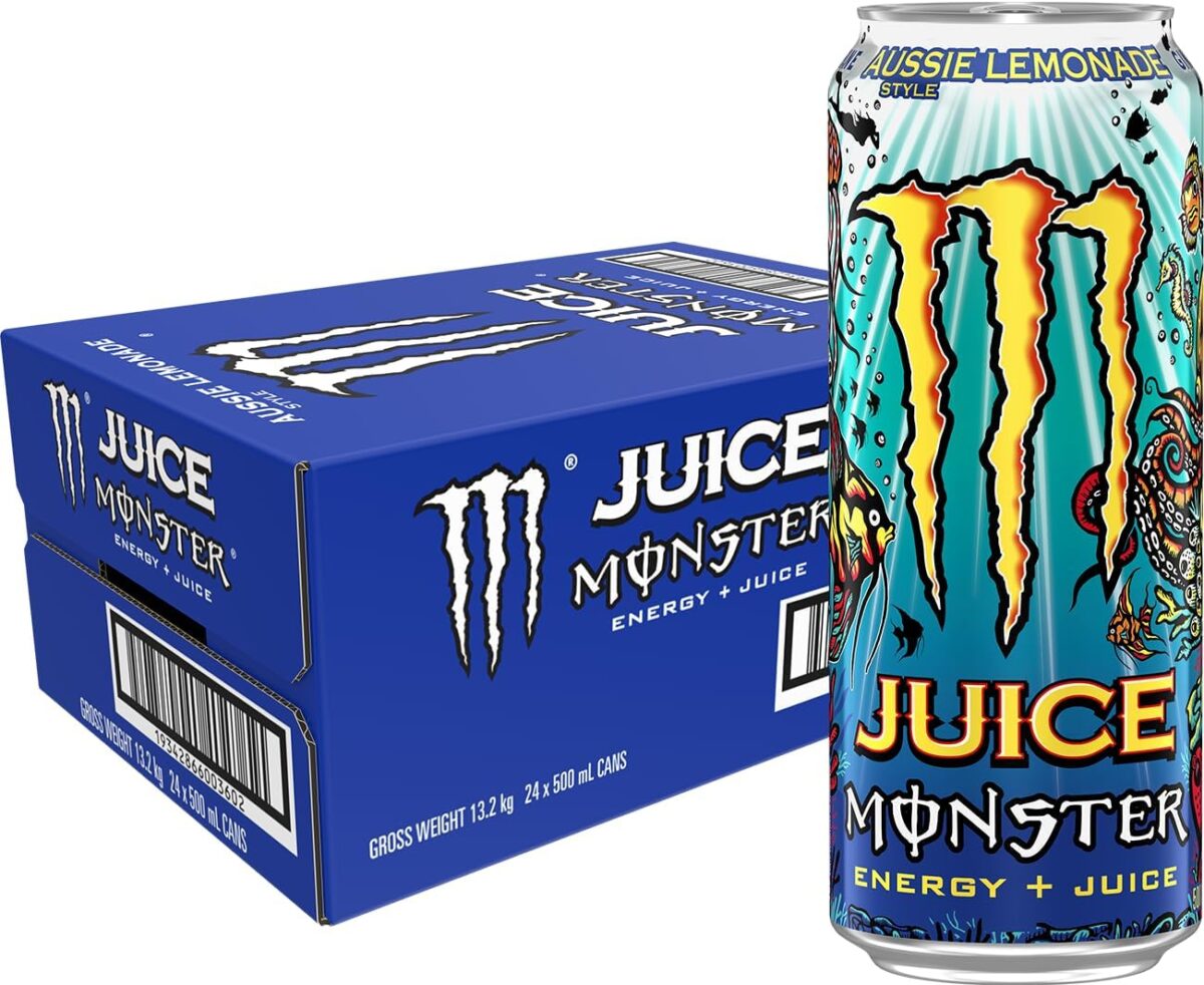 Monster Energy Drink Aussie Lemonade 24 x 500ml [x2]