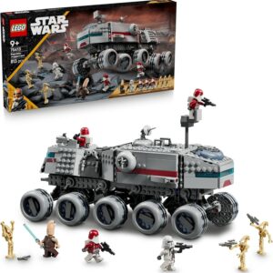 LEGO® Star Wars: The Clone Wars™ Republic Juggernaut Set 75413 Buildable Transport Vehicle Toy for Kids, Includes 3 Battle Droids, a Lightsaber™ and 7 Blasters, Toy for Boys, Girls and Any Fans