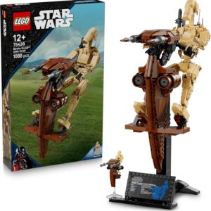 LEGO® Star Wars: The Phantom Menace™ Battle Droid™ with STAP Set 75428 Buildable Posable Figure, Toys for Boys, Girls and Any Fans, Building Toy for Kids, Build-and-Display Model, Desk Decor