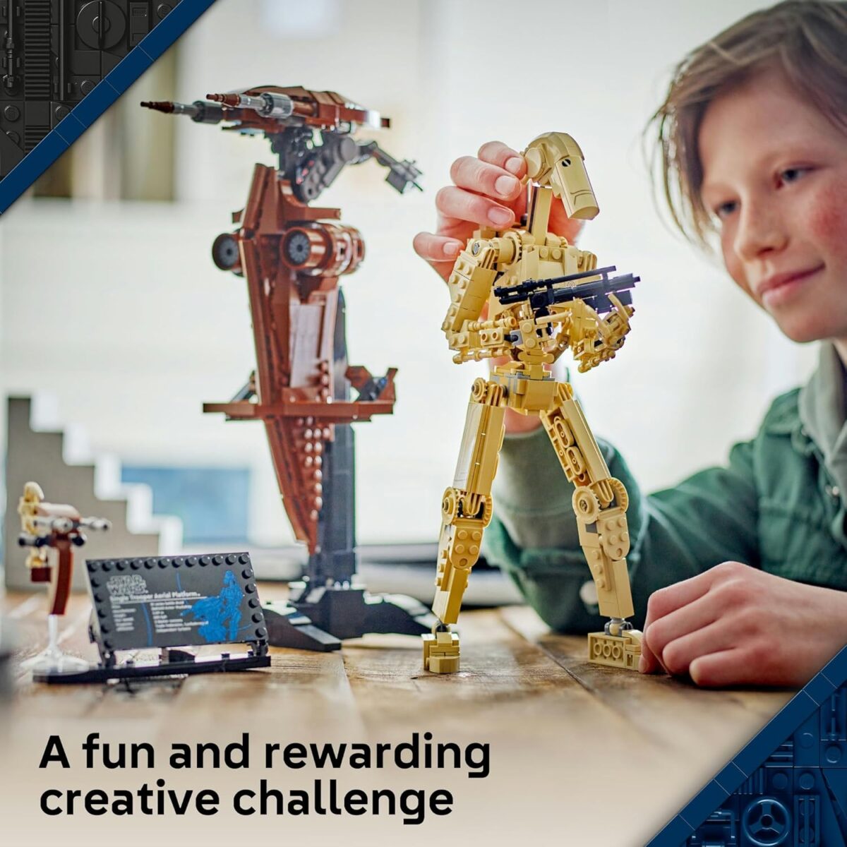 LEGO® Star Wars: The Phantom Menace™ Battle Droid™ with STAP Set 75428 Buildable Posable Figure, Toys for Boys, Girls and Any Fans, Building Toy for Kids, Build-and-Display Model, Desk Decor LEGO® Star Wars: The Phantom Menace™ Battle Droid™ with STAP Set 75428 Buildable Posable Figure, Toys for Boys, Girls and Any Fans, Building Toy for Kids, Build-and-Display Model, Desk Decor