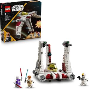 LEGO® Star Wars: The Clone Wars™ V-19 Torrent Starfighter 75432 Vehicle Set, Building Toy for Kids, Buildable Starship, 3 Characters, Blue and Red Lightsabers™, Toy Idea for Boys, Girls and Fans