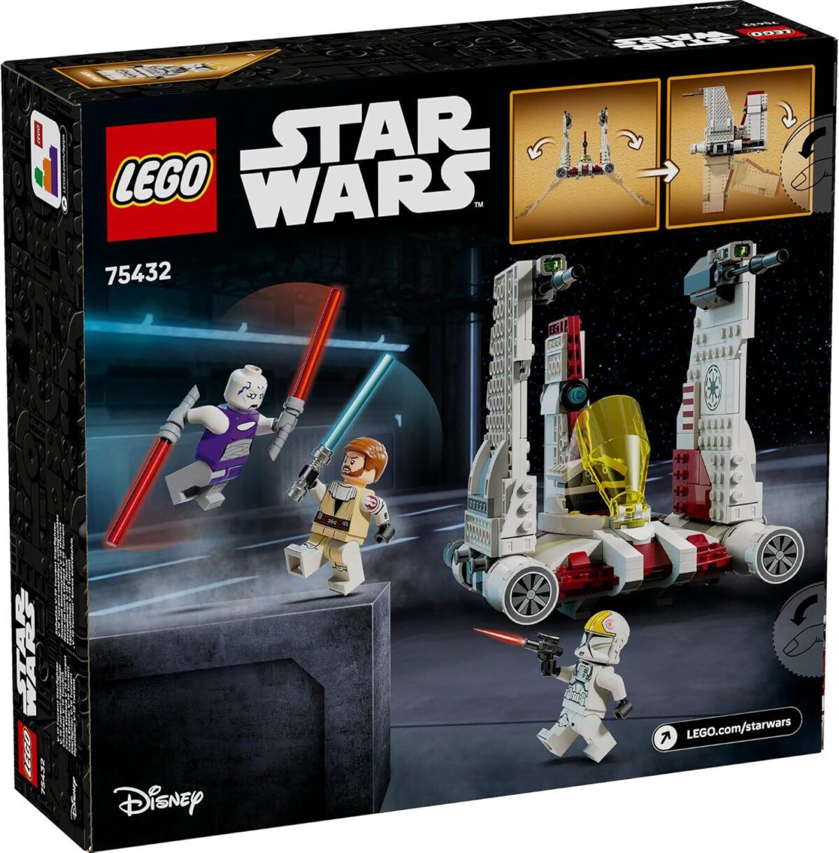 LEGO® Star Wars: The Clone Wars™ V-19 Torrent Starfighter 75432 Vehicle Set, Building Toy for Kids, Buildable Starship, 3 Characters, Blue and Red Lightsabers™, Toy Idea for Boys, Girls and Fans LEGO® Star Wars: The Clone Wars™ V-19 Torrent Starfighter 75432 Vehicle Set, Building Toy for Kids, Buildable Starship, 3 Characters, Blue and Red Lightsabers™, Toy Idea for Boys, Girls and Fans