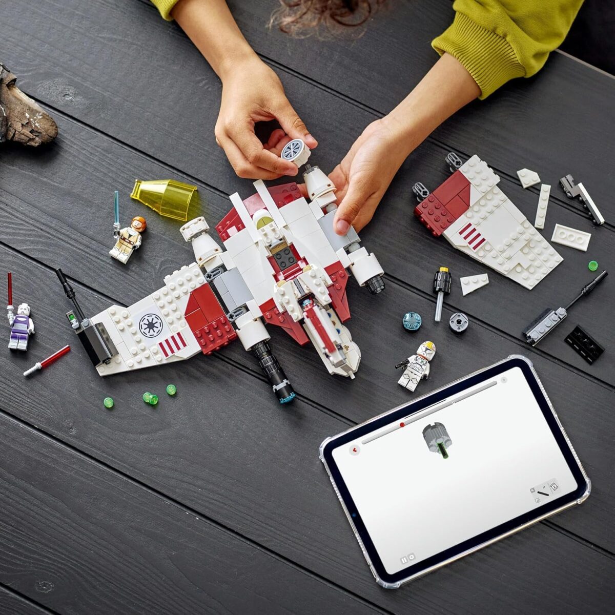 LEGO® Star Wars: The Clone Wars™ V-19 Torrent Starfighter 75432 Vehicle Set, Building Toy for Kids, Buildable Starship, 3 Characters, Blue and Red Lightsabers™, Toy Idea for Boys, Girls and Fans LEGO® Star Wars: The Clone Wars™ V-19 Torrent Starfighter 75432 Vehicle Set, Building Toy for Kids, Buildable Starship, 3 Characters, Blue and Red Lightsabers™, Toy Idea for Boys, Girls and Fans