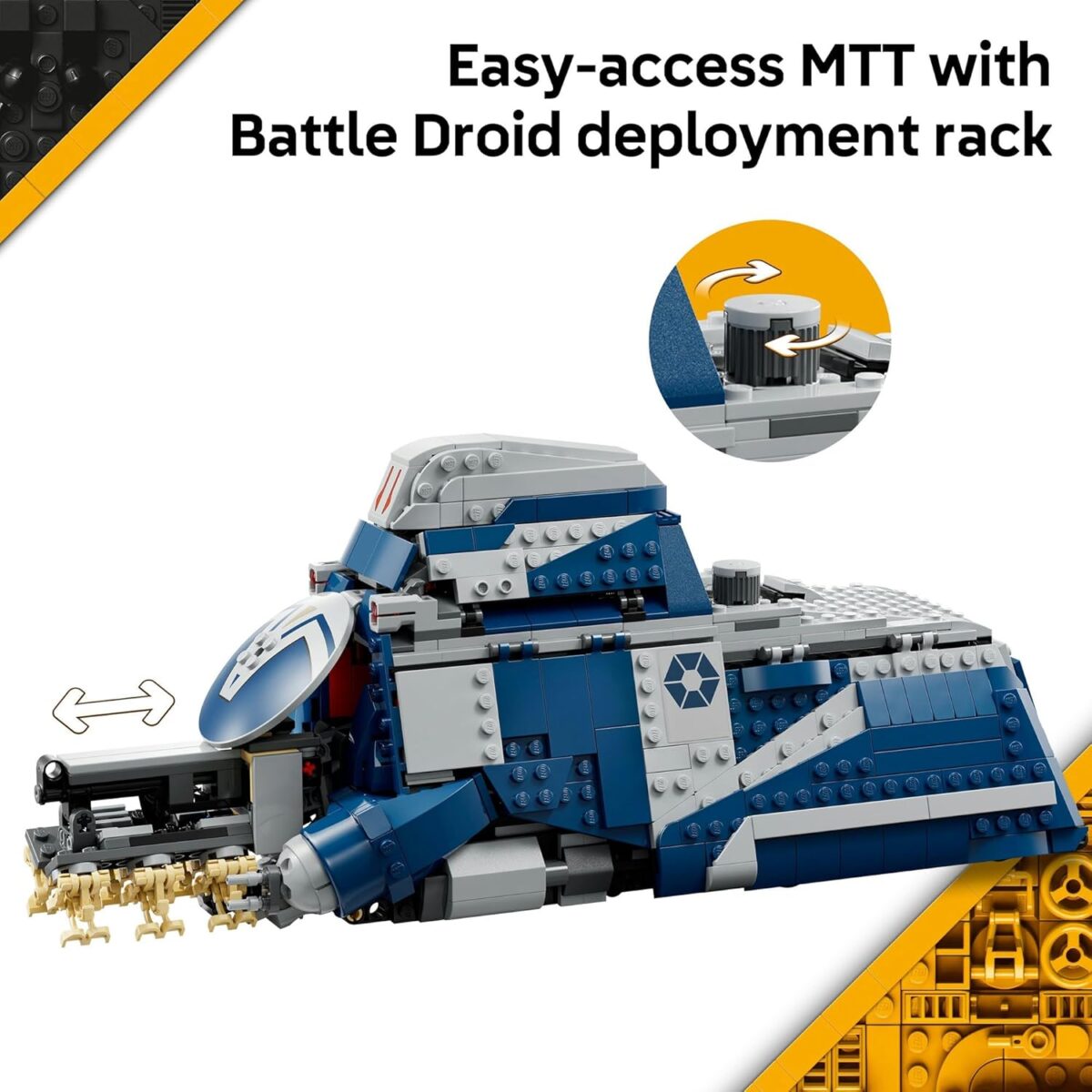 LEGO® Star Wars: The Clone Wars™ Battle of Felucia Separatist MTT™ 75435 Building Toy for Boys, Girls and Fans, Fun Toy, Play-and-Display Set for Kids, Buildable Vehicle Playset, Fantasy Decor LEGO® Star Wars: The Clone Wars™ Battle of Felucia Separatist MTT™ 75435 Building Toy for Boys, Girls and Fans, Fun Toy, Play-and-Display Set for Kids, Buildable Vehicle Playset, Fantasy Decor
