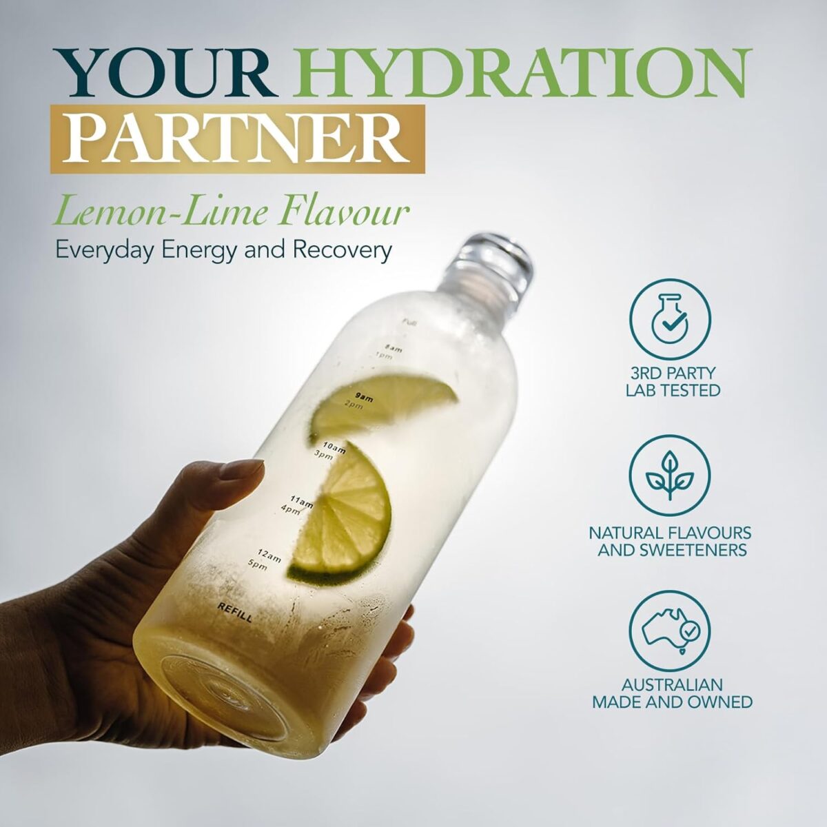 Sugar Free Hydrate Electrolyte Powder Lemon Lime 30 Sachets [x2]