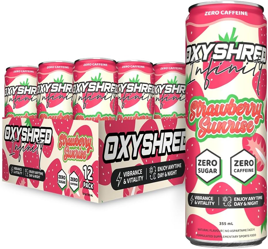 EHP Labs OxyShred Infinity Caffeine Free Energy Drink Sparkling Apple 12-Pack