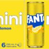 Fanta Lemon Soft Drink Multipack Mini Cans 24 x 250mL [x3]