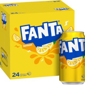 Fanta Lemon Soft Drink Multipack Can 24x 375mL [x2]