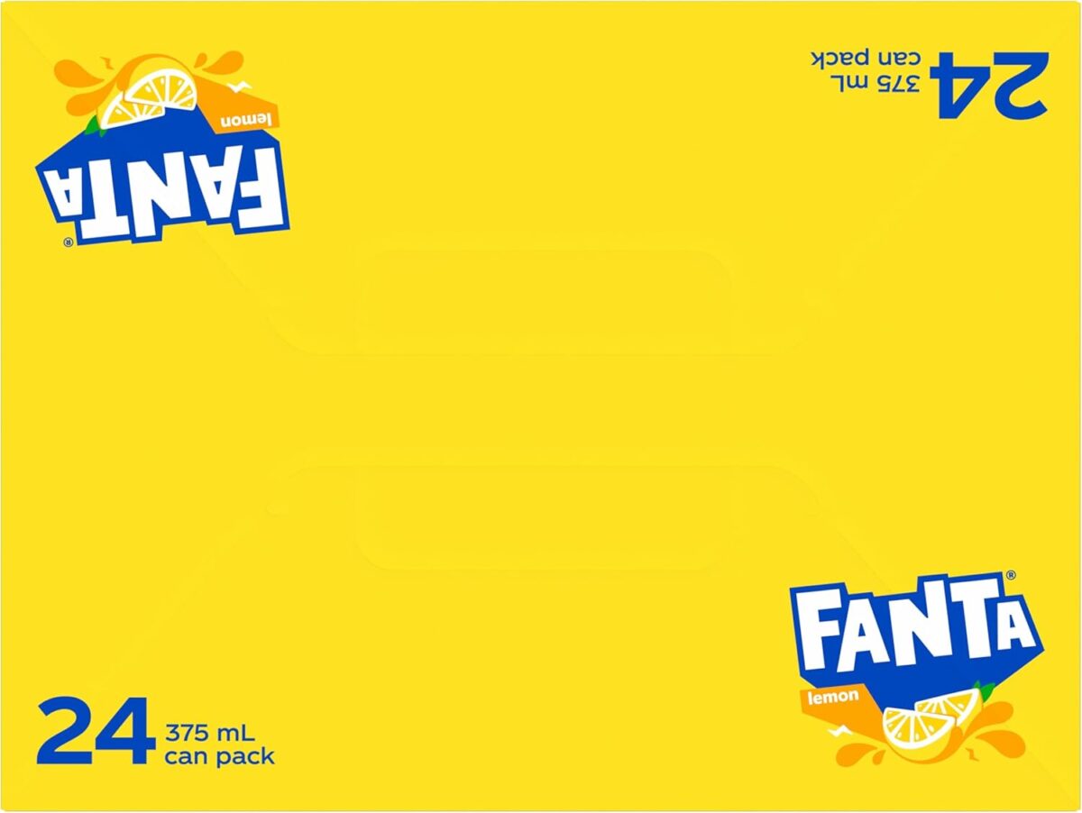 Fanta Lemon Soft Drink Multipack Can 24x 375mL [x2]
