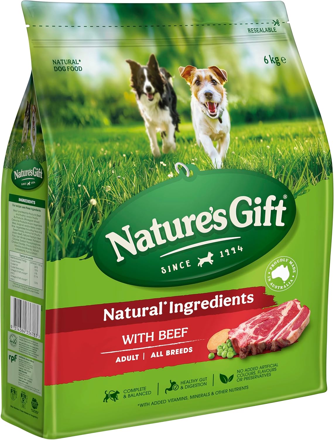 Nature's Gift Adult Dry Dog Food, Chicken & Fish 6kg [x4]