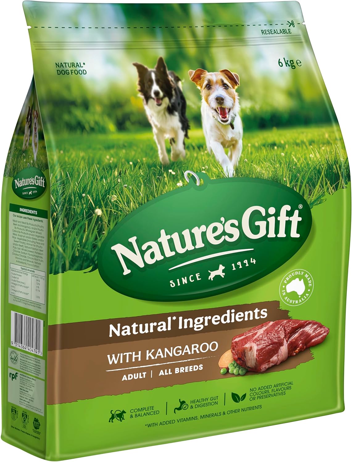 Nature's Gift Adult Dry Dog Food, Chicken & Fish 6kg [x4]