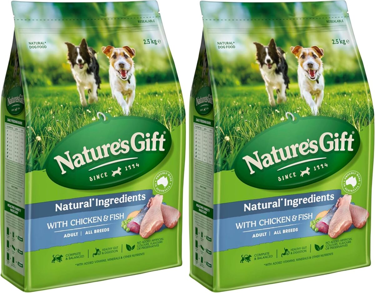Nature's Gift Adult Dry Dog Food, Chicken & Fish 6kg [x4]