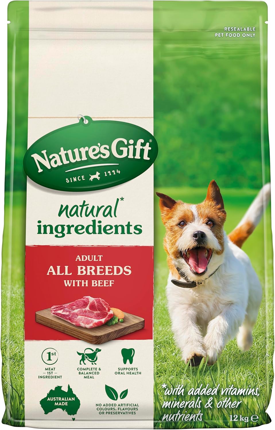 Nature's Gift Adult Dry Dog Food, Chicken & Fish 6kg [x4]