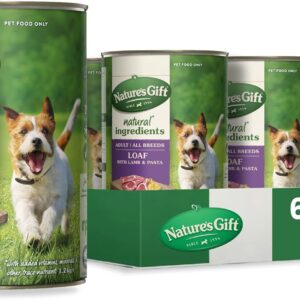 Nature's Gift Adult Wet Dog Food Loaf with Lamb & Pasta 6x1.2Kg [x3]